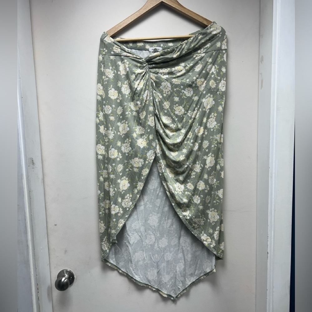 Floral Green Skirt by Stitch and Pine